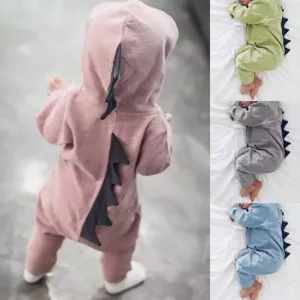 New Baby Clothing Baby Boy Girl Clothes Baby Dinosaur Hooded Romper Jumpsuit Outfits Autumn Winter Kids Clothes