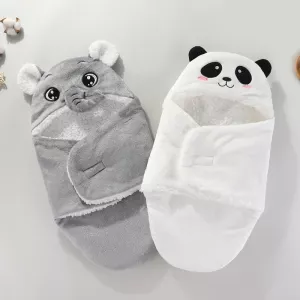 Newborn Baby Wrap Blankets Soft Warm Flannel Baby Sleeping Bags Cartoon Cocoon for babies Cute Baby Sleepsack 0-9 Months