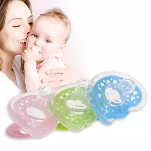 Soother Pacifier Silicone Newborn Pacifiers with Handle for Safety Soother