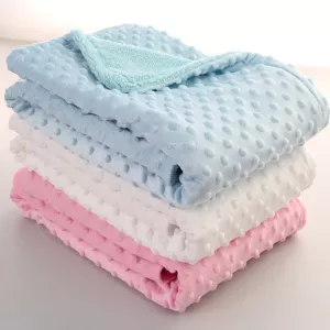 Spring Baby Blanket Warm Double Layer Swaddle Wrap Newborn Thermal Soft Fleece Bath Towel Baby Stroller Blanket Sleepsack 76*102