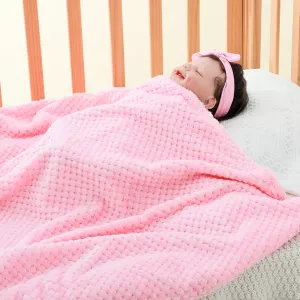 Thickened Solid Color Flannel Pineapple Plaid Baby Blanket Swaddle Blanket Children Sofa Blanket Throw Blanket