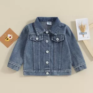 Toddler Baby Boy Denim Jackets Big Bro Lil Bro Big Sis Lil Sis Letters Embroidery Matching Denim Jackets Outerwear