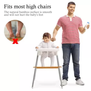 Toddler Highchair Footrest Safe Non-Slip Pedal Baby Chair Footrest Design Non-Slip Adjustable Footstool