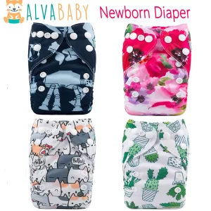 U Pick ALVABABY Newborn Cloth Diaper Pocket for Baby Less Than 12pounds Newborn Baby Nappy with 1pc Microfiber Insert